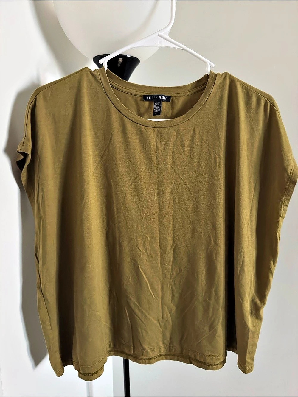 Eileen Fisher Olive Short Sleeve Tee
